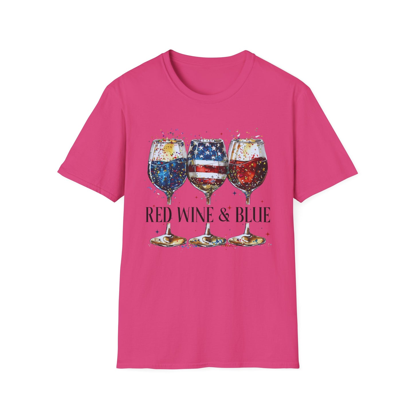 Patriotic Red Wine & Blue - T-Shirt