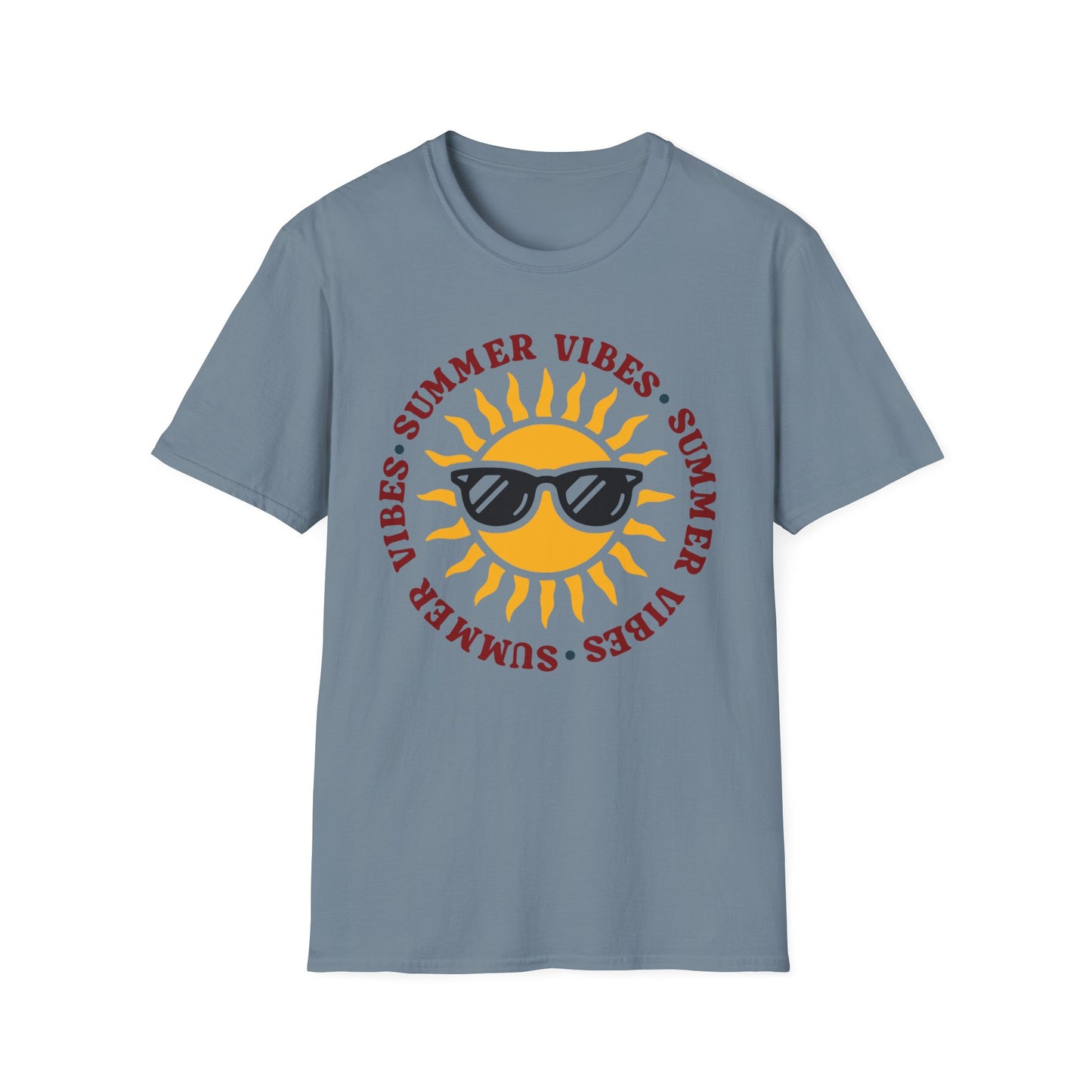 Summer Vibes – Bright Yellow Sun Tee