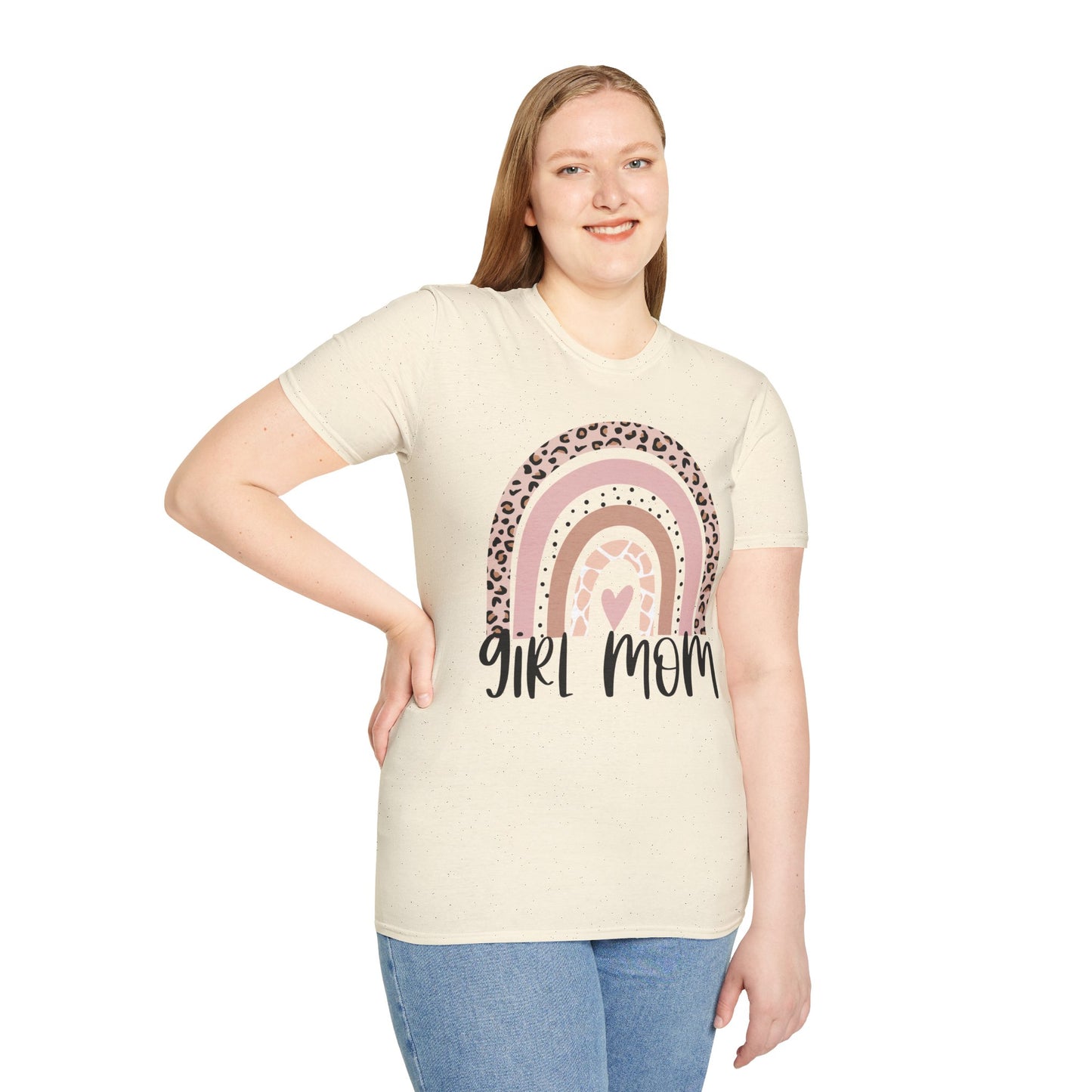 Girl Mom Rainbow T-Shirt Trendy Gift for Mother's Day