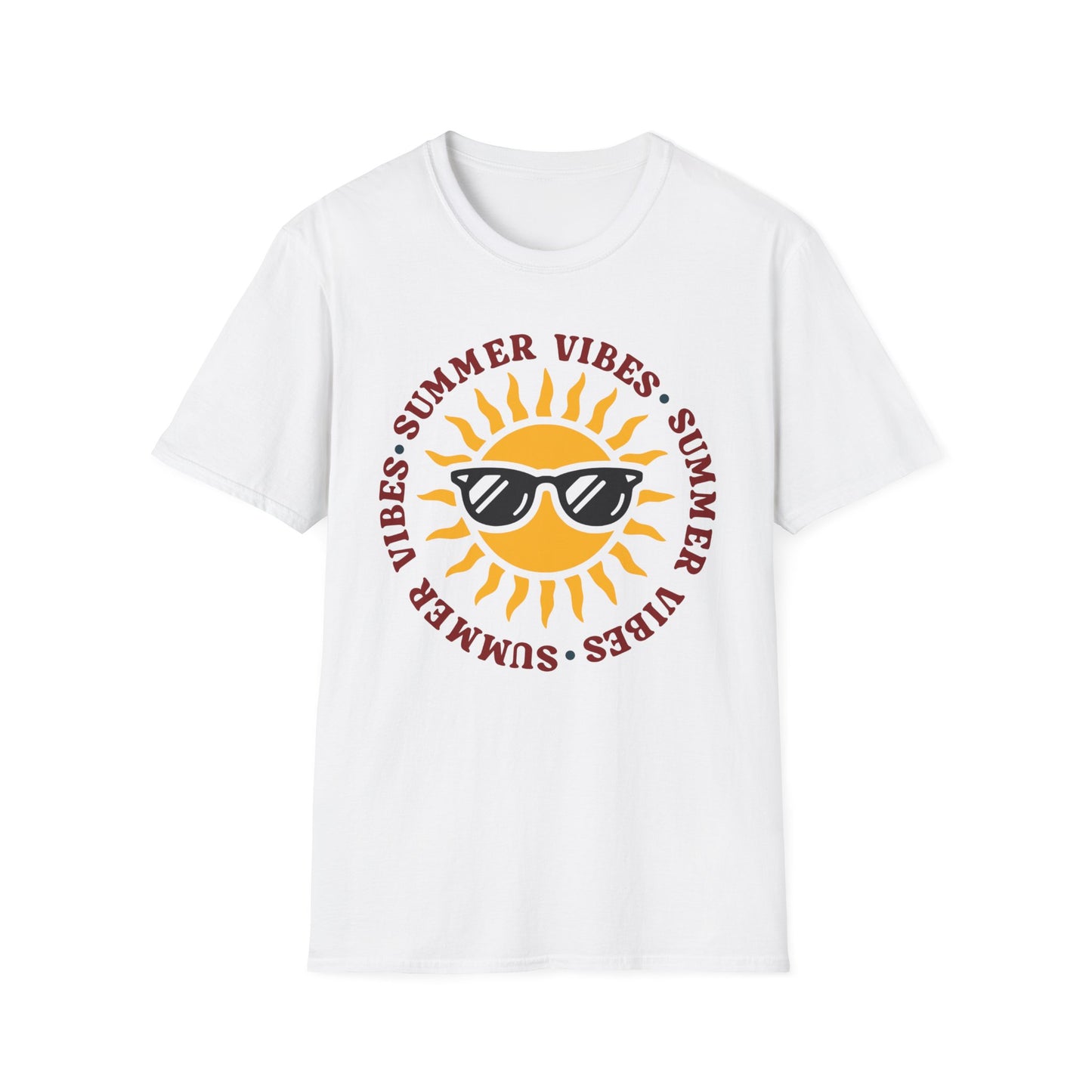 Summer Vibes – Bright Yellow Sun Tee