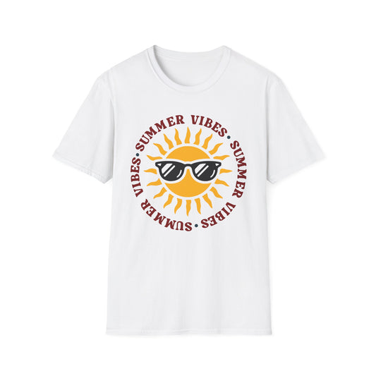 Summer Vibes – Bright Yellow Sun Tee