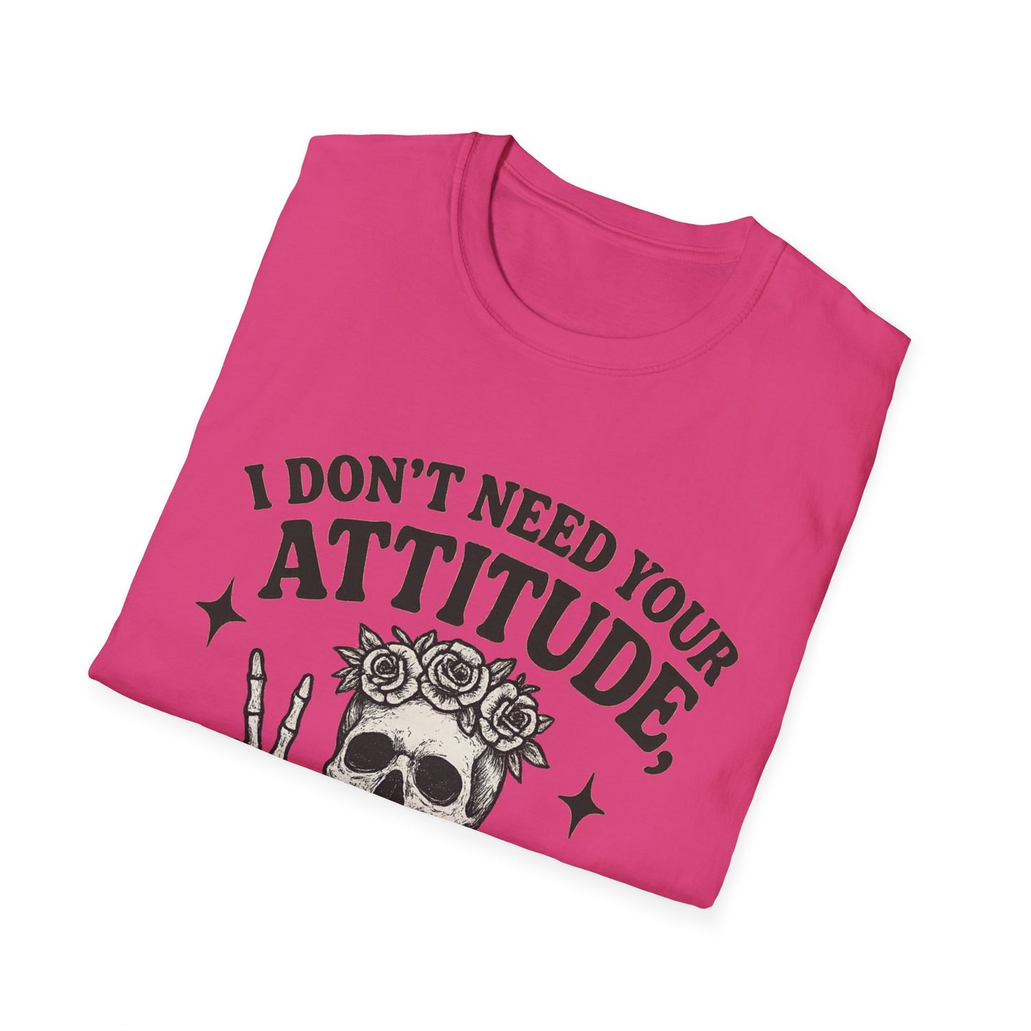 Attitude Skull Graphic Tee, Edgy Gift, Hipster Fashion, Festival Outfit, Statement Top