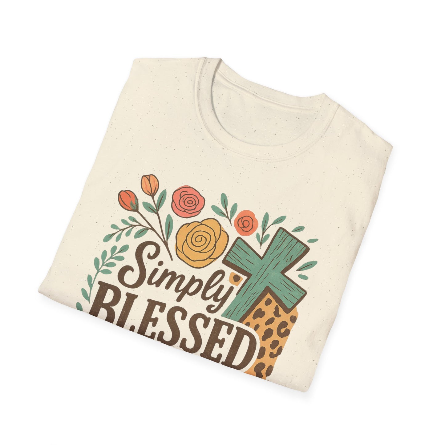 Simply Blessed Unisex Softstyle T-Shirt, Faith Shirt, Casual Gift, Christian Apparel, Spring Fashion, Inspirational Tee