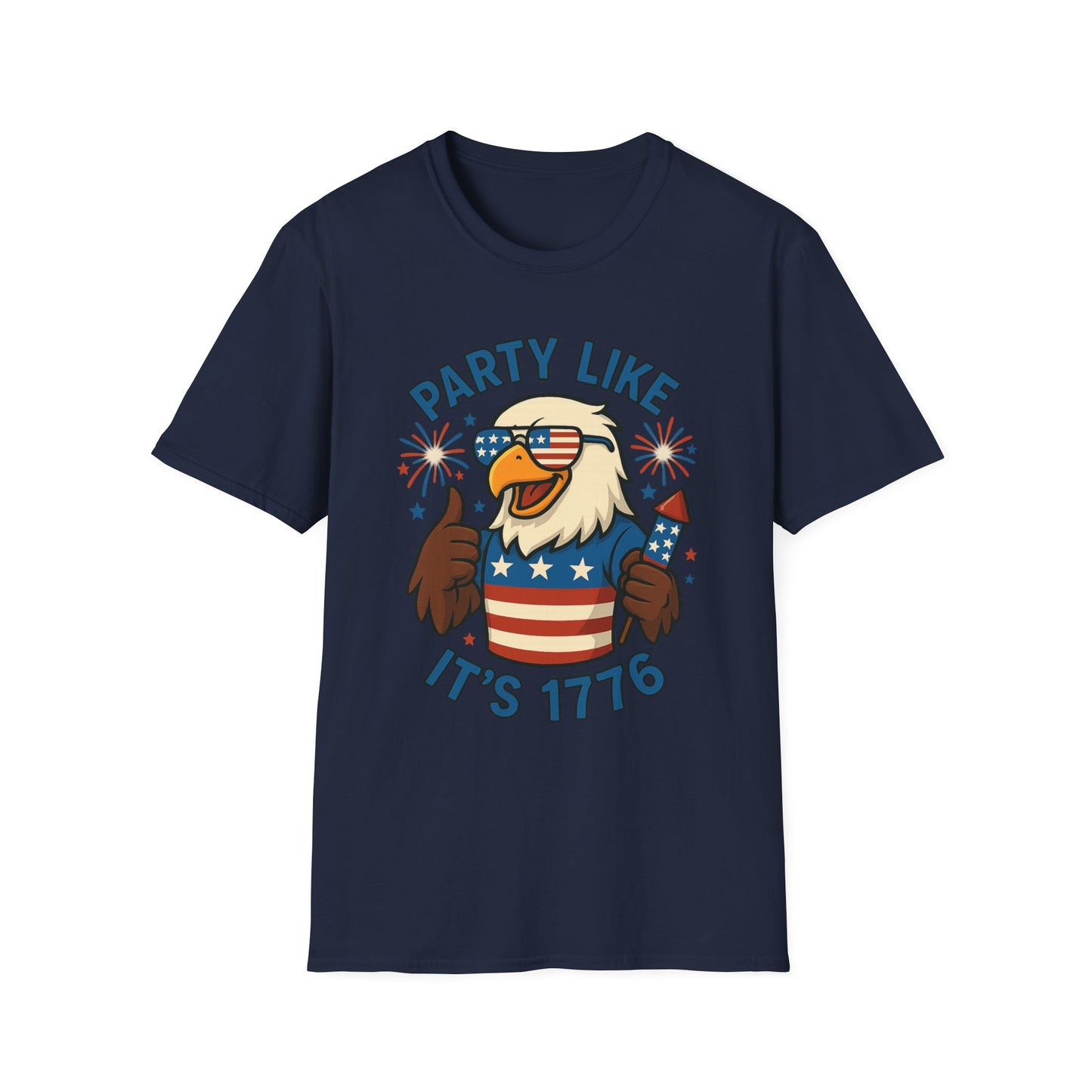 Patriotic 4th of July Party T-Shirt - 'Party Like It's 1776'