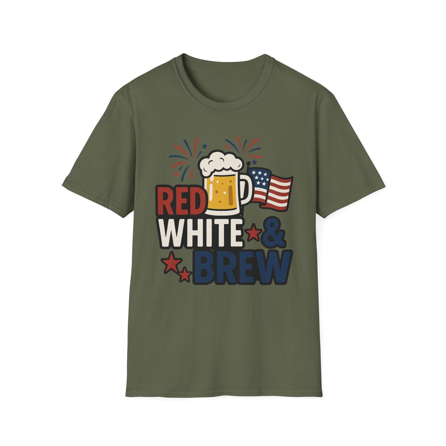 Red, White & Brew T-Shirt - Perfect for BBQs and Celebrations