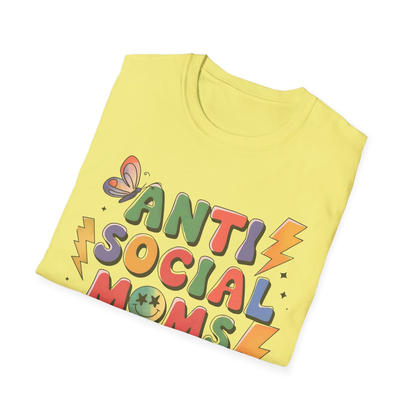 Anti Social Moms Club - Trendy Graphic Tee for Moms