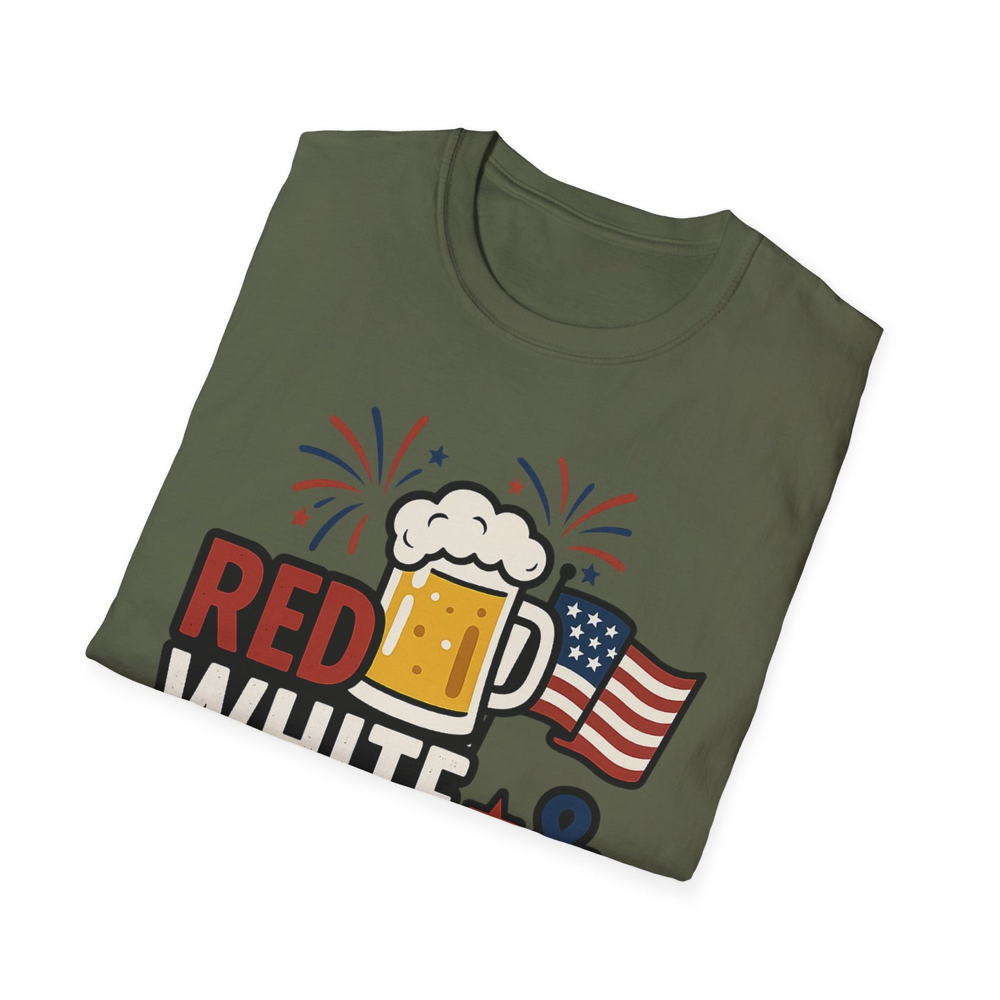 Red, White & Brew T-Shirt - Perfect for BBQs and Celebrations