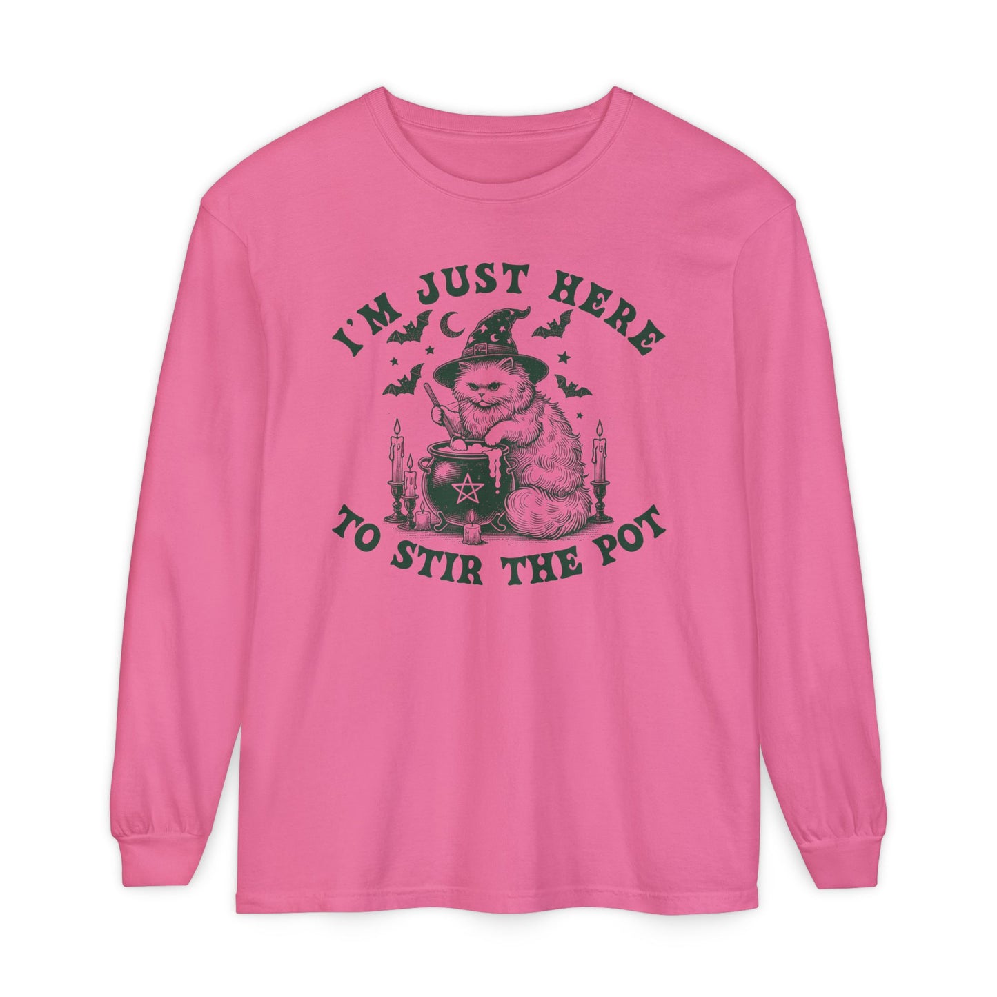 Cozy Witchy Long Sleeve T-Shirt, Halloween Tee, Gift for Friends, Unisex Graphic Shirt, Fun Casual Wear, Magical Humor Apparel