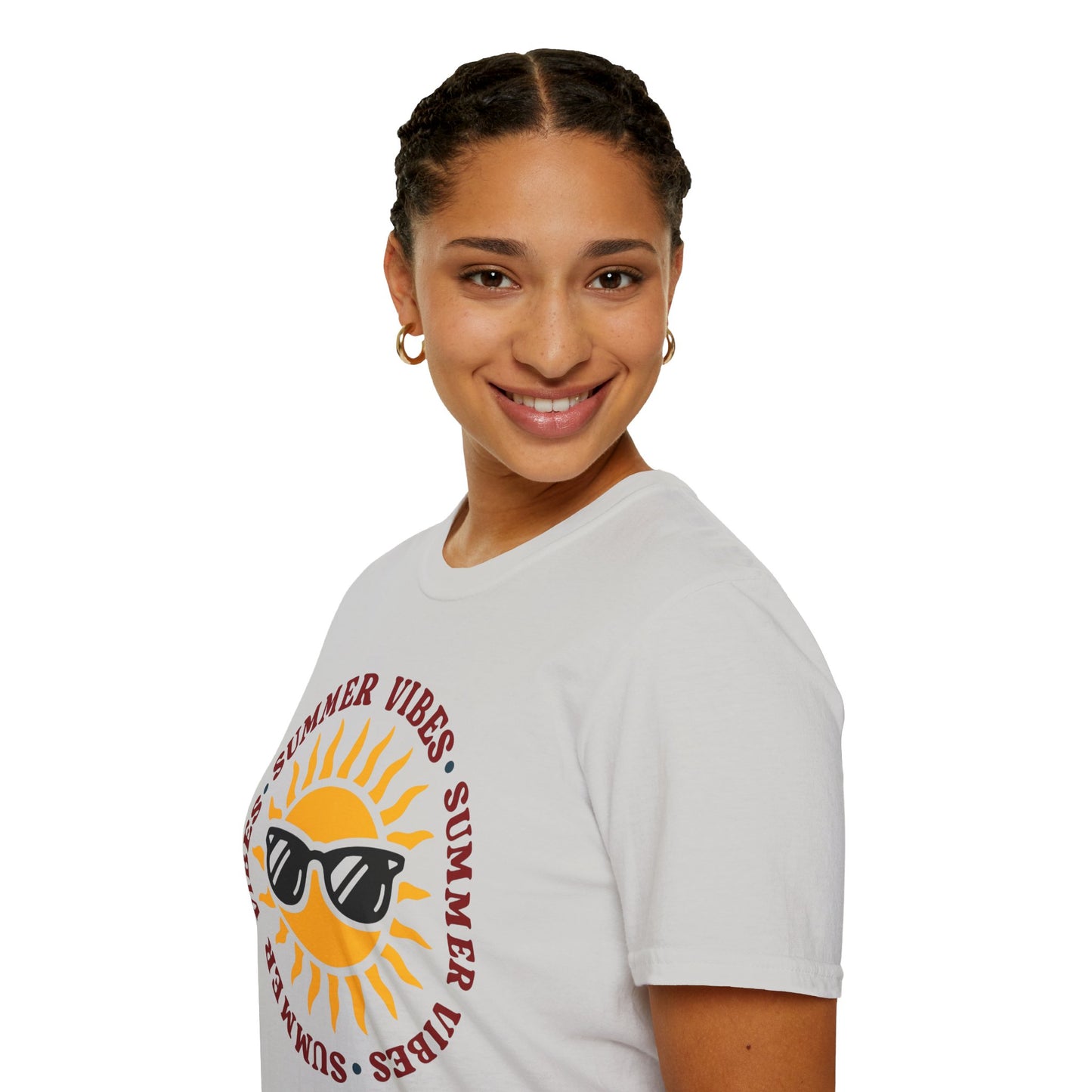Summer Vibes – Bright Yellow Sun Tee