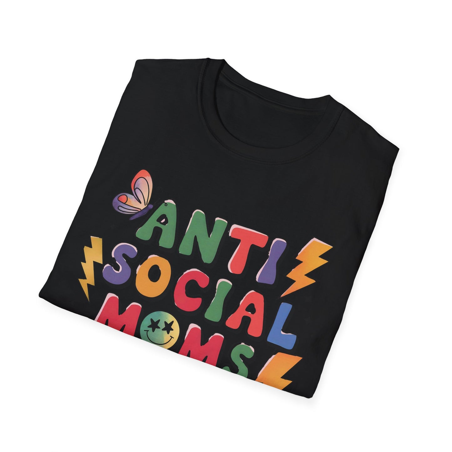 Anti Social Moms Club - Trendy Graphic Tee for Moms
