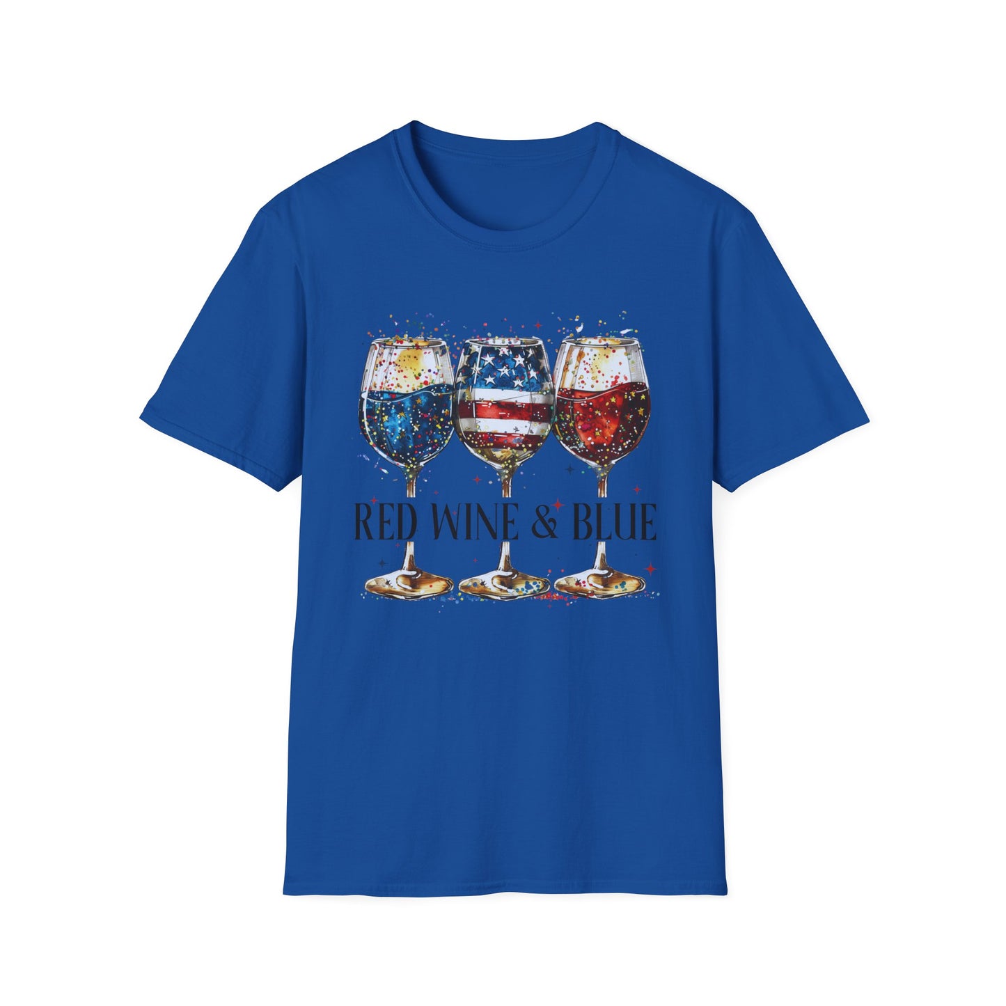 Patriotic Red Wine & Blue - T-Shirt