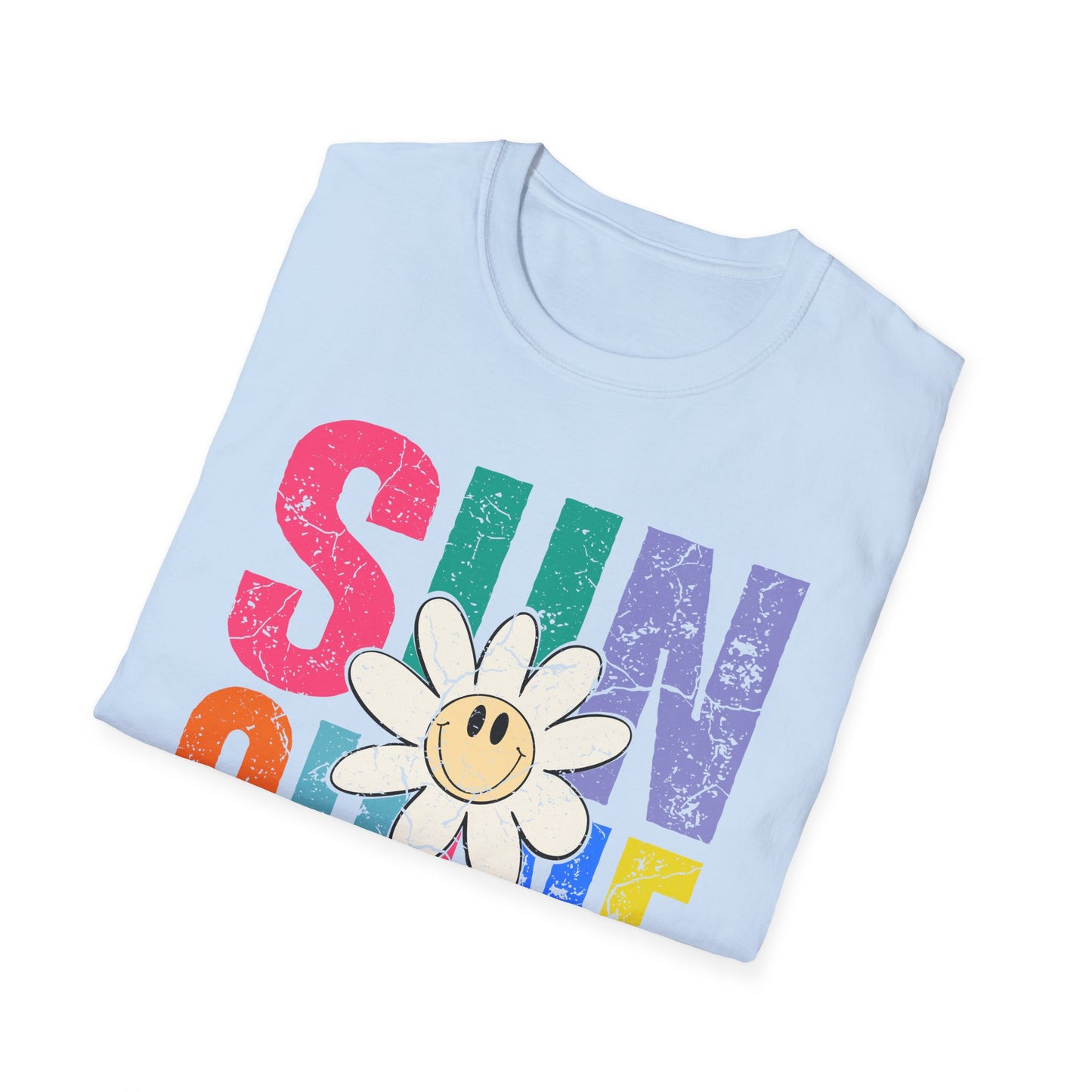 Sunny Vibes T-Shirt - Colorful Sunshine Graphic Tee, Summer Top, Gift for Her, Casual Wear, Festival Fashion
