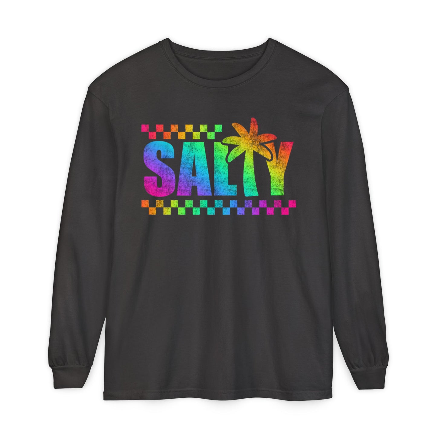 Colorful Long Sleeve T-Shirt | Summer Vibes, Beachwear, Unisex Fashion, Gift for Her/Him, Casual Wear