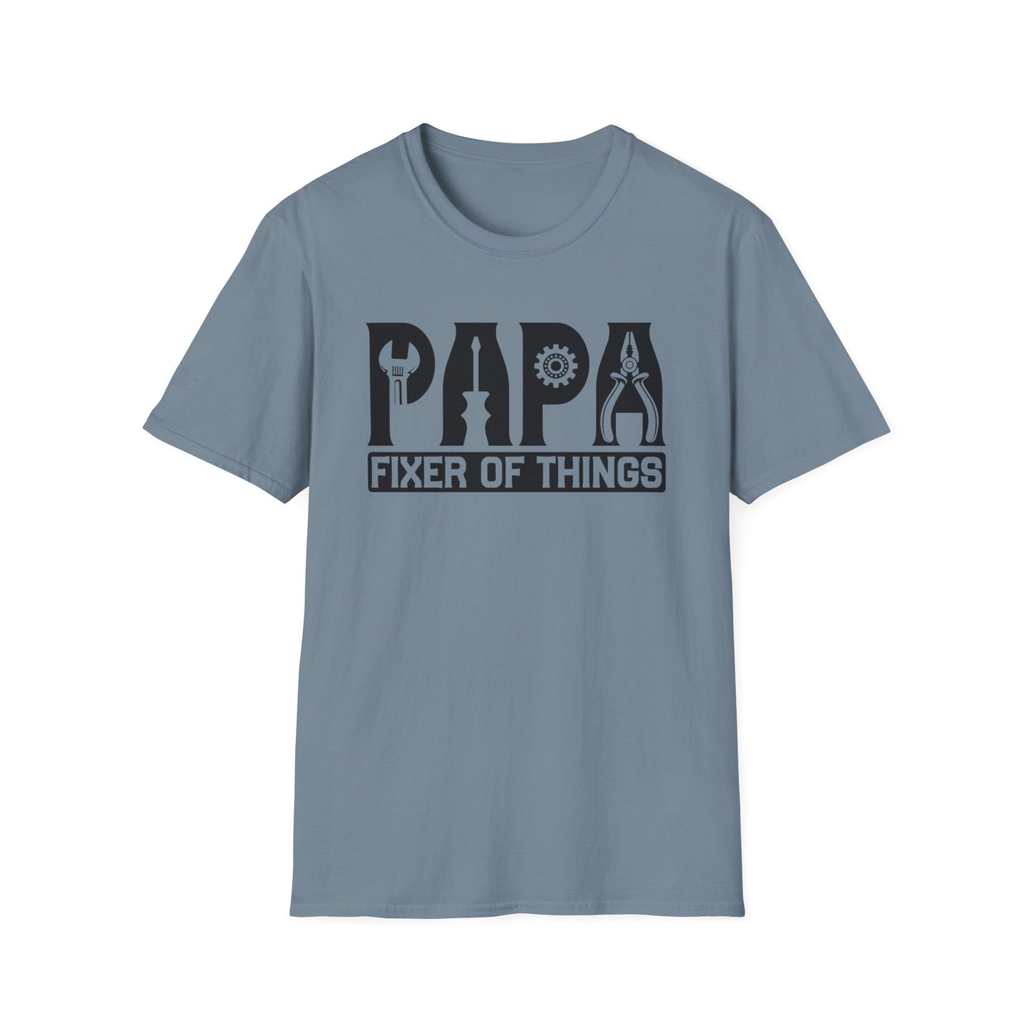 DIY Dad T-Shirt, Papa Fixer Of Things Tee, Father's Day Gift, Unisex Softstyle Shirt, Casual Gift for Dads, Handy Father's Day Tee