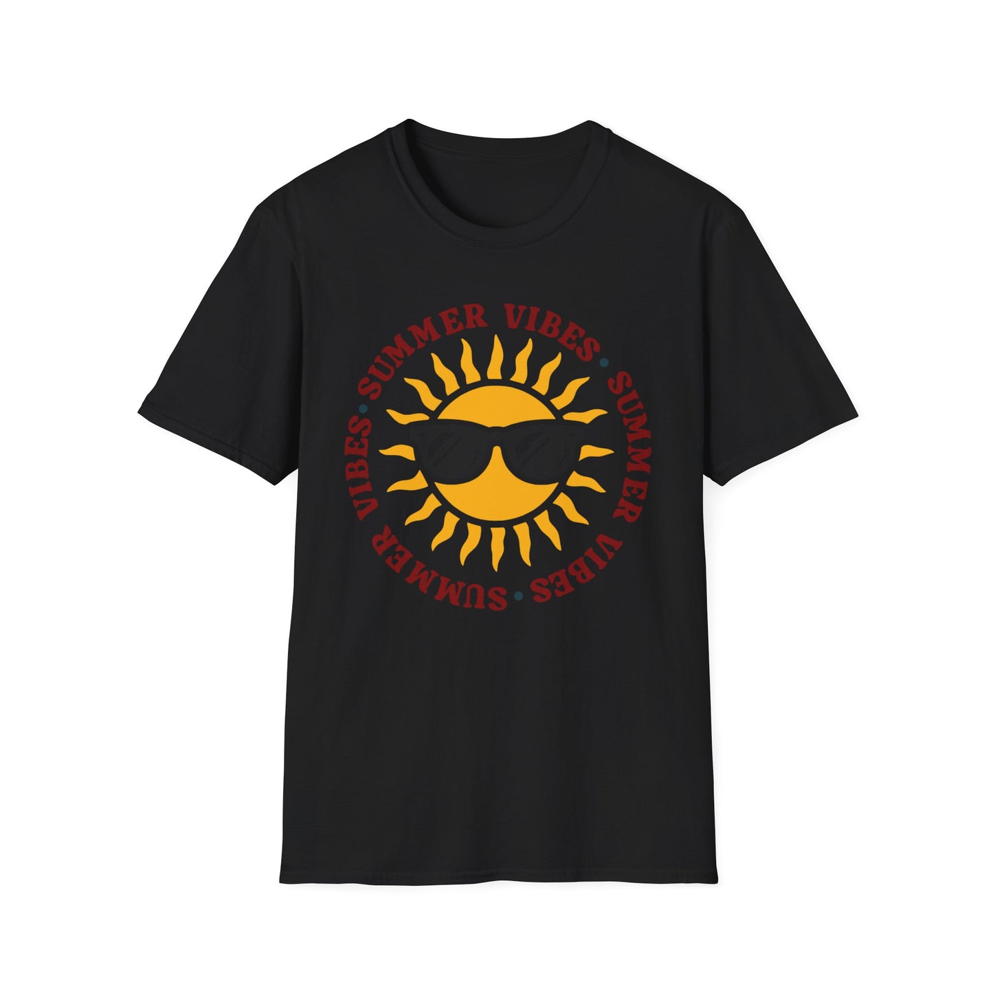 Summer Vibes – Bright Yellow Sun Tee