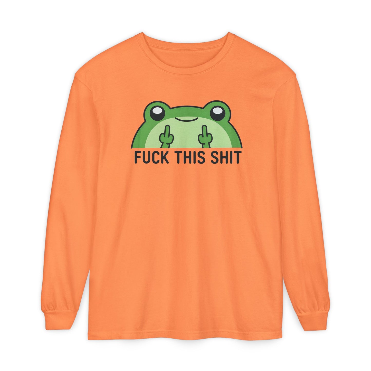 Funny Frog Graphic Long Sleeve T-Shirt, Humor Gift Shirt, Casual Everyday Wear, Unisex Tee, Birthday Gift, Sarcastic Apparel