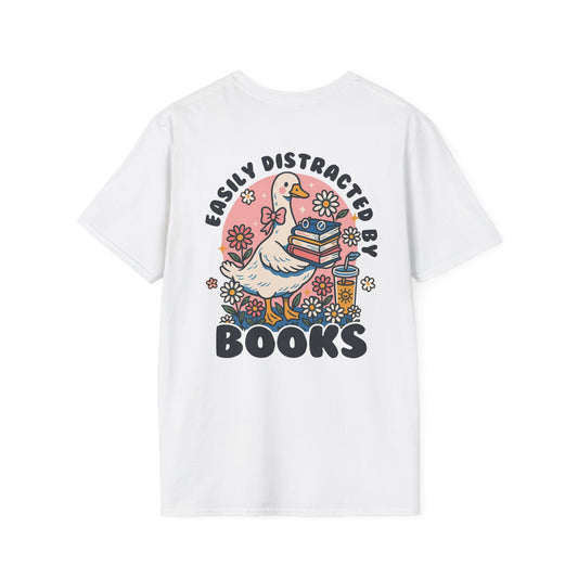 Easily Distracted by Books - T-Shirt