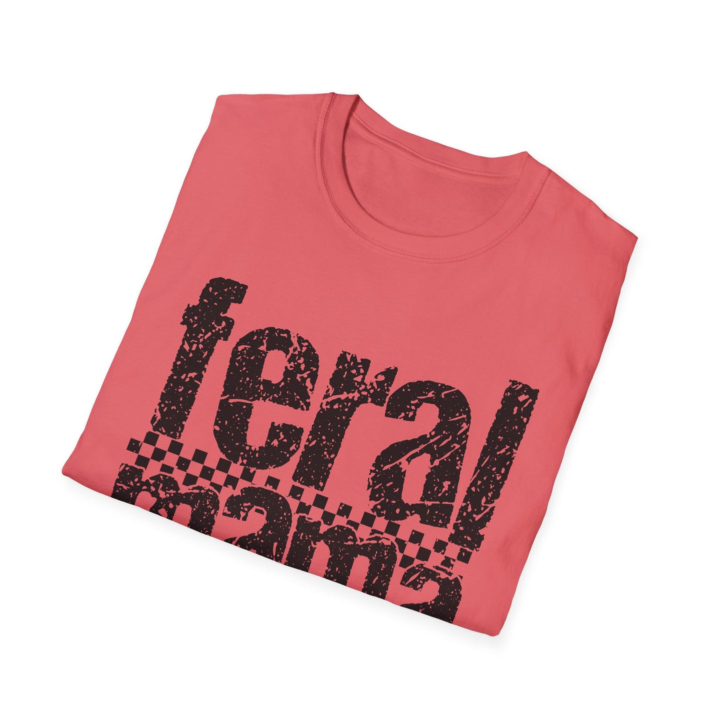 Feral Mama Unisex Softstyle T-Shirt, Funny Gift for Moms, Casual Wear, Graphic Tee, Mother's Day Present, Everyday Comfort