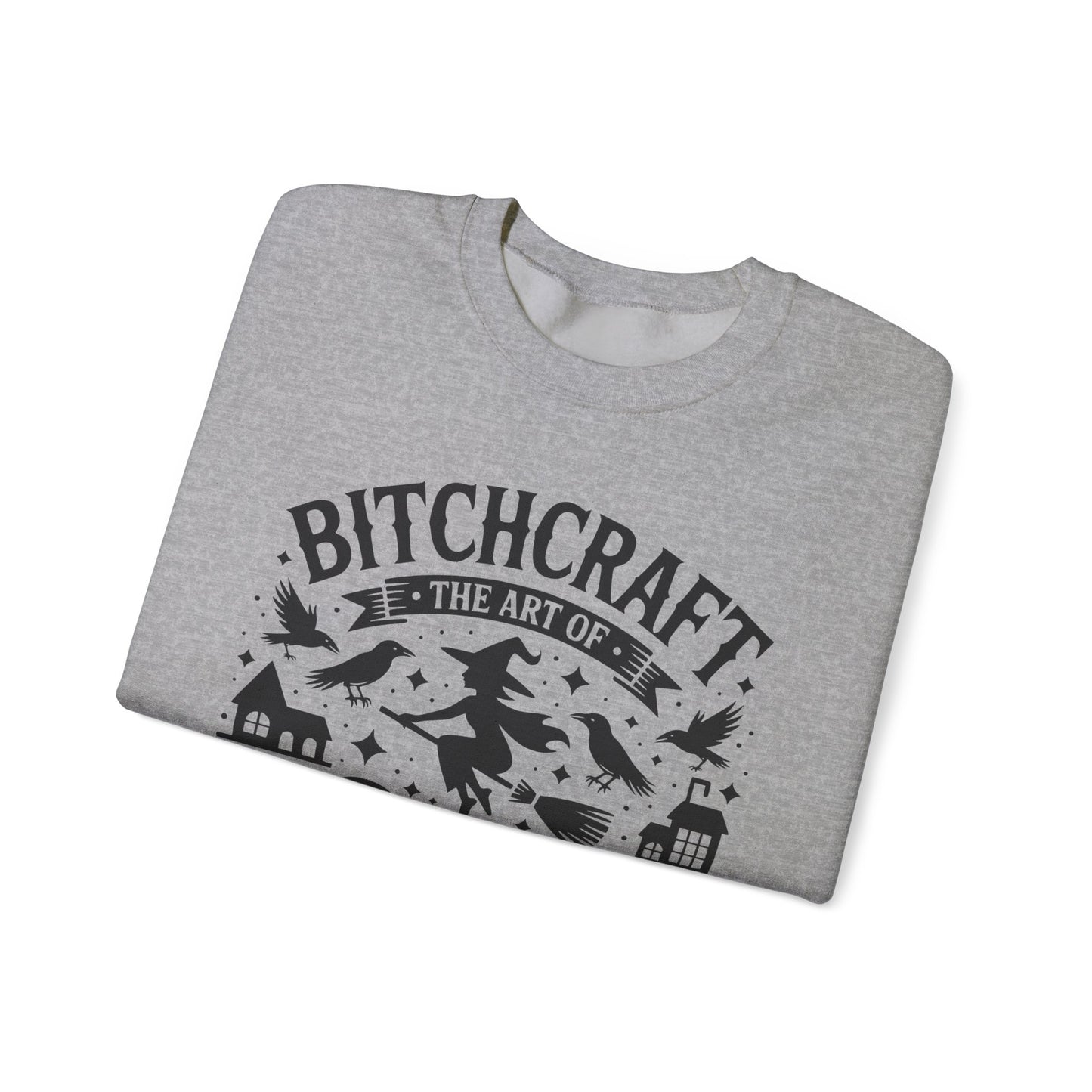 Bitchcraft Sweatshirt - Cozy Unisex Crewneck with Fun Quote, Funny Gift, Witchy Apparel, Halloween, Humor, Everyday Comfort