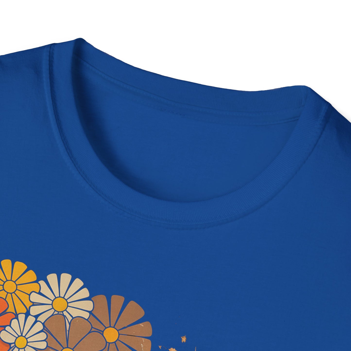 Retro Floral Smiley T-Shirt | Unisex Graphic Tee for Casual Wear, Gift for Friends, Summer Vibes, Self-Care, Birthday Present