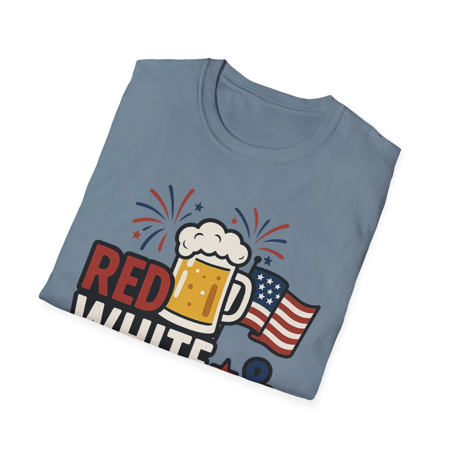 Red, White & Brew T-Shirt - Perfect for BBQs and Celebrations
