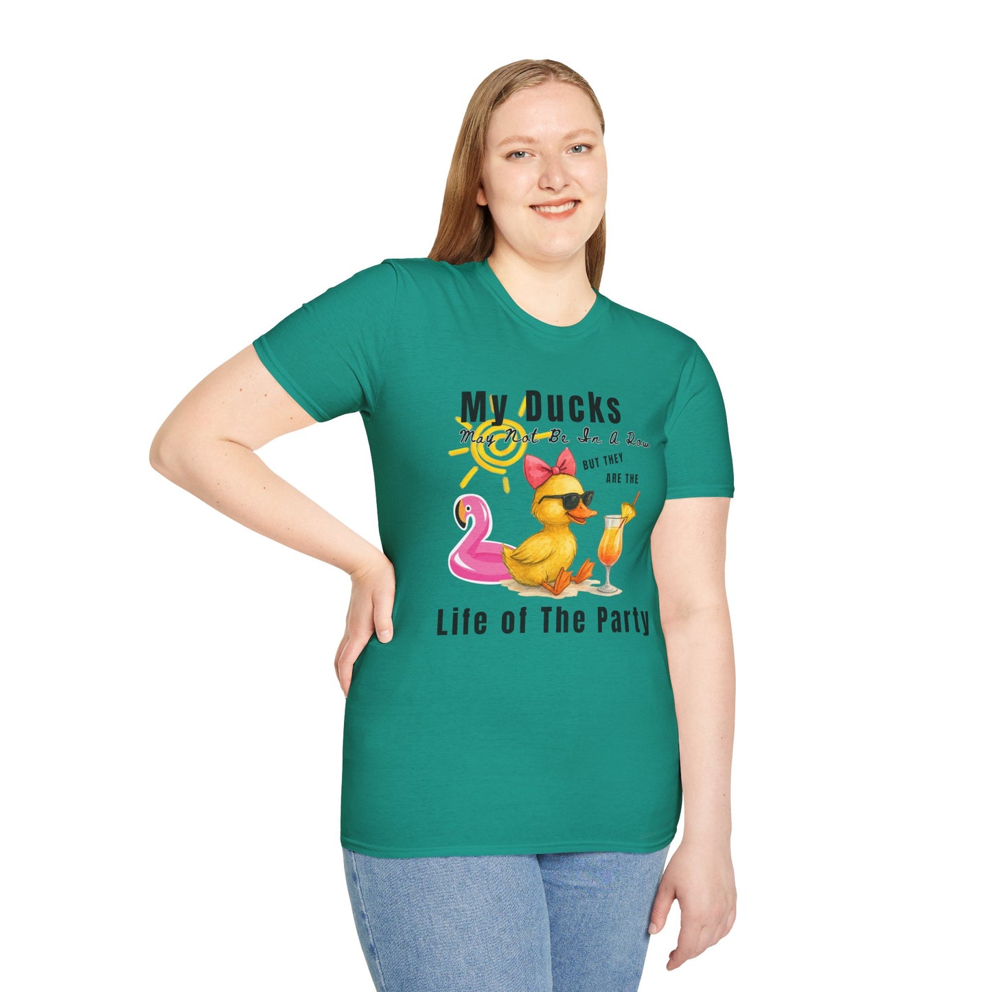 Duck - Life of The Party T-Shirt, Fun Summer Tee, Quirky Gift, Pool Party Shirt, Duck Lover Apparel