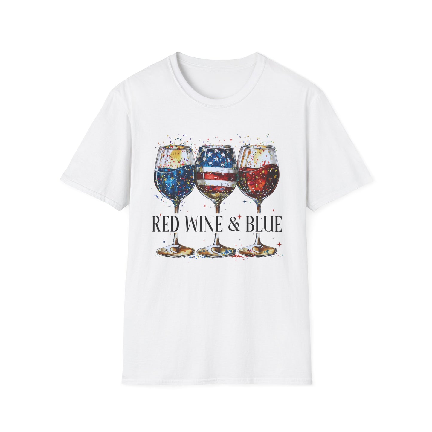 Patriotic Red Wine & Blue - T-Shirt