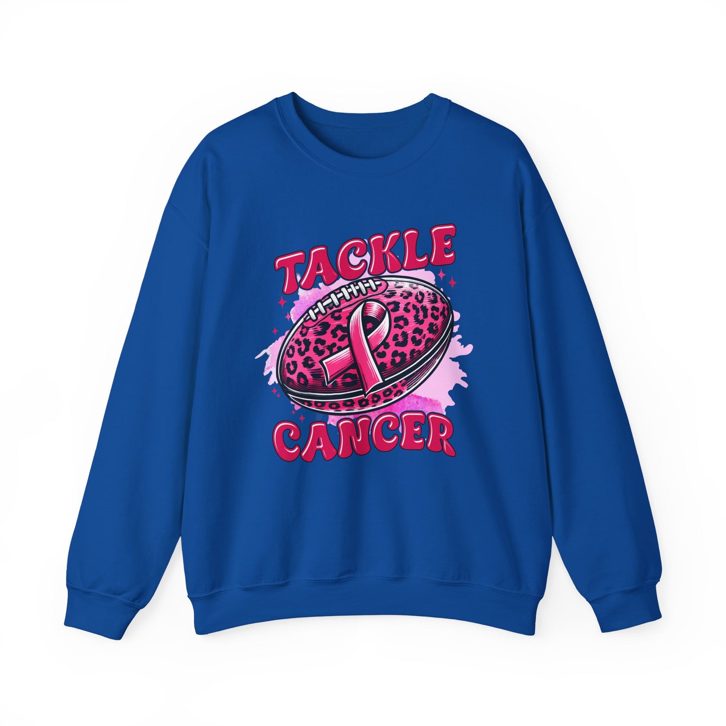 Breast Cancer Awareness Crewneck Sweatshirt | Tackle Cancer Apparel, Football Fan Wear, Pink Ribbon