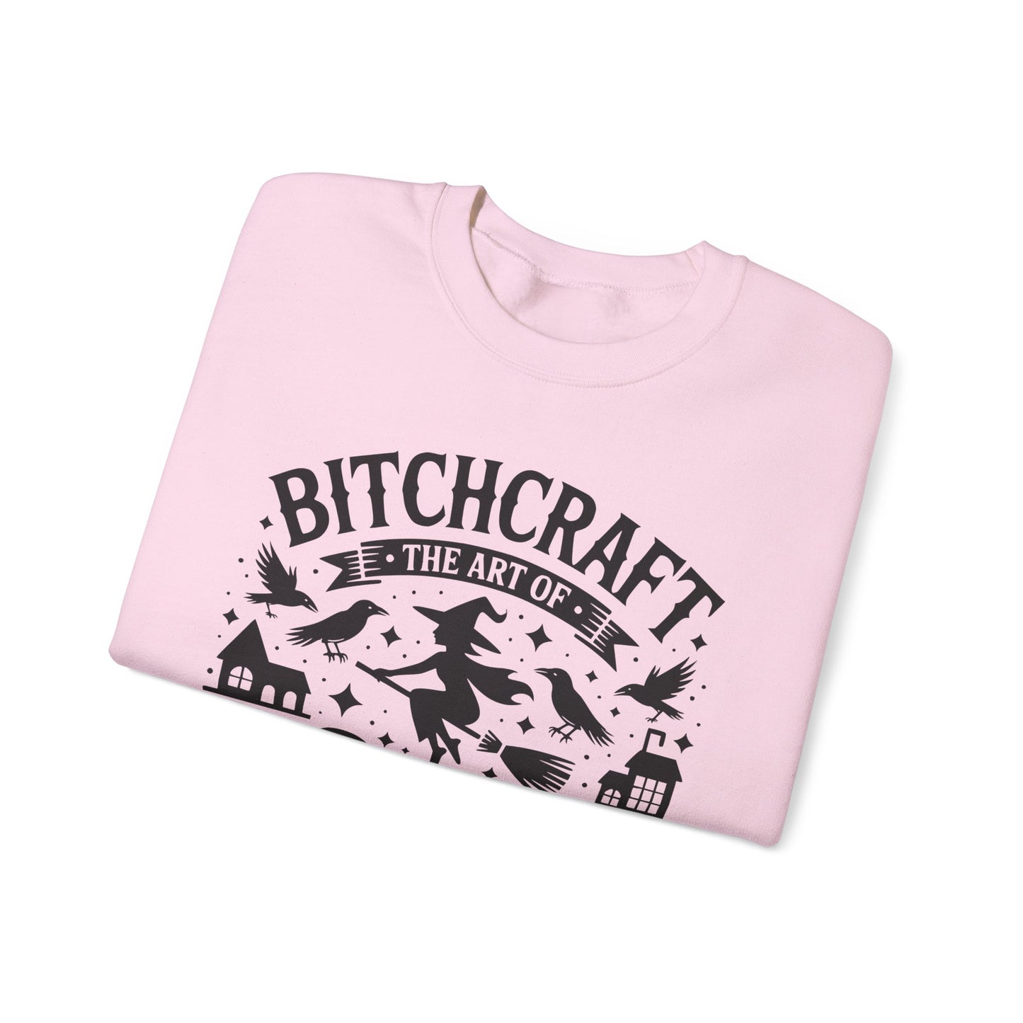 Bitchcraft Sweatshirt - Cozy Unisex Crewneck with Fun Quote, Funny Gift, Witchy Apparel, Halloween, Humor, Everyday Comfort