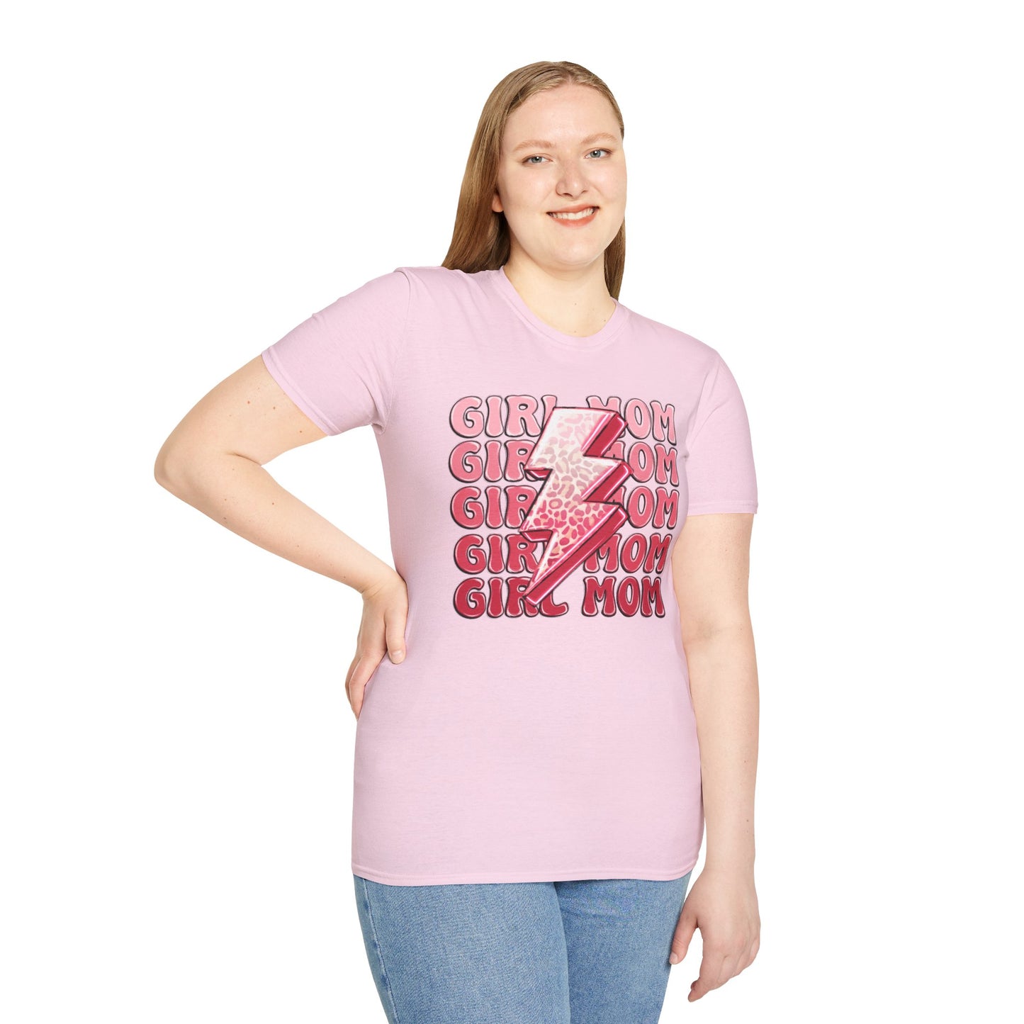 Girl Mom Softstyle T-Shirt - Trendy Casual Tee for Moms