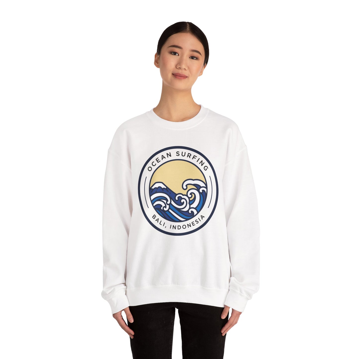 Ocean Surfing Bali Crewneck Sweatshirt - Unisex Heavy Blend