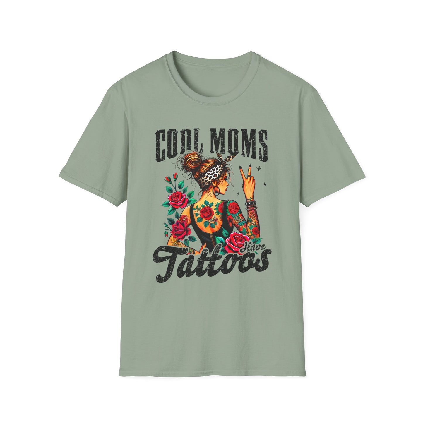 Cool Moms Tattoo Graphic T-Shirt