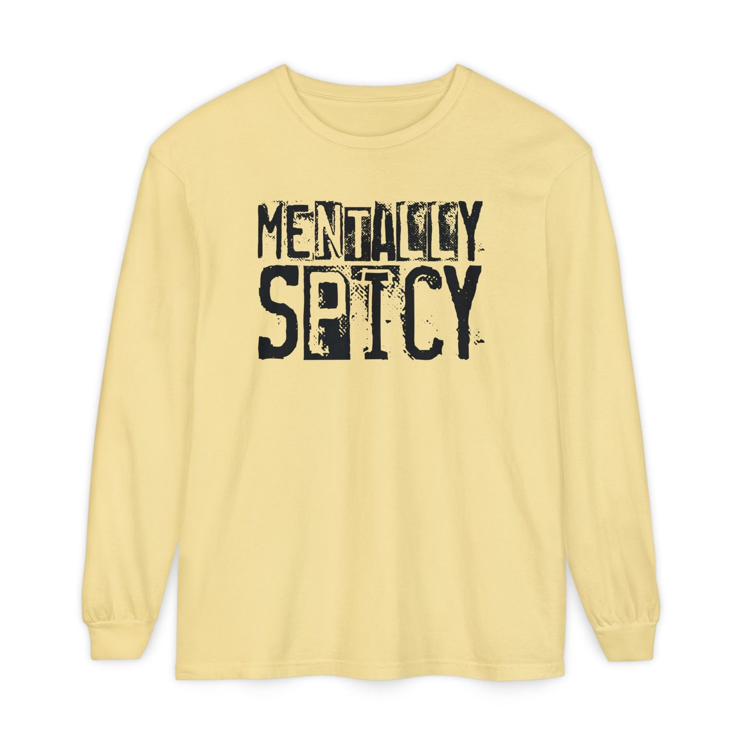 Mentally Spicy - Long Sleeve Tee - Fun Graphic Shirt for Casual Wear, Gift for Friends, Quirky Apparel for Everyday Comfort, [...]