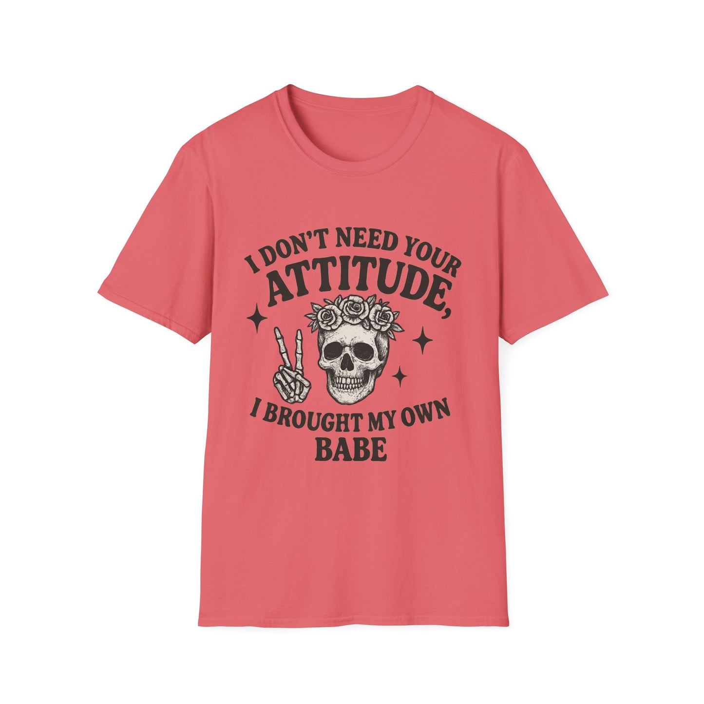 Attitude Skull Graphic Tee, Edgy Gift, Hipster Fashion, Festival Outfit, Statement Top