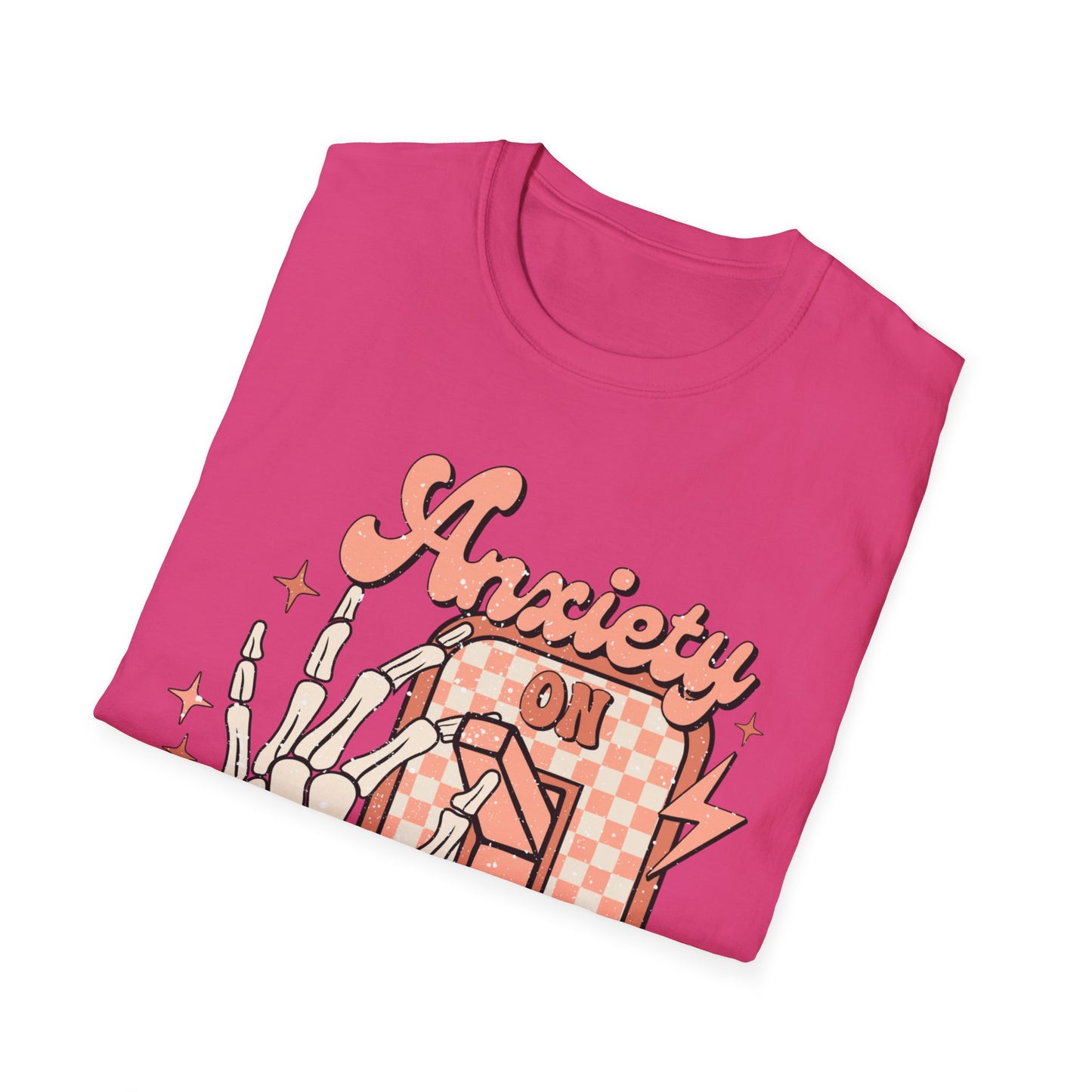 Anxiety On/Off Unisex Softstyle T-Shirt - Trendy Graphic Tee