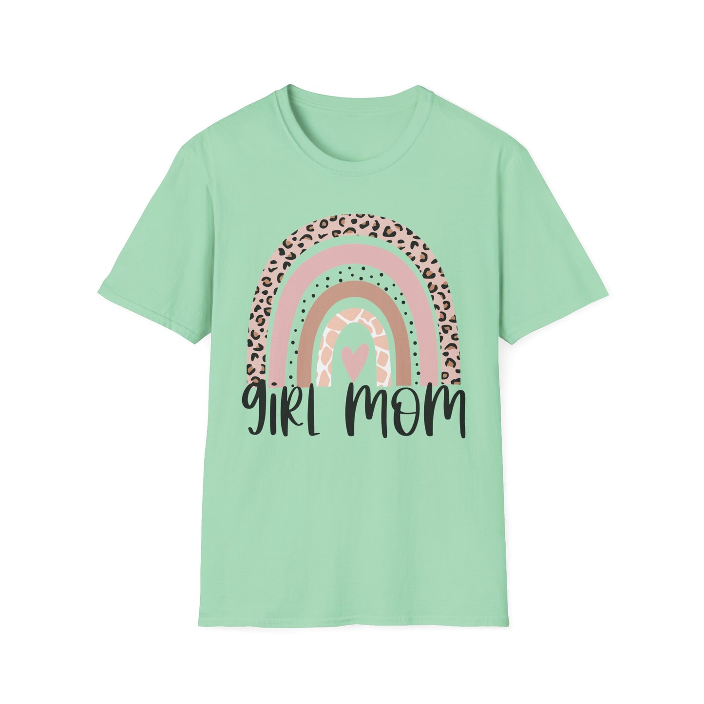 Girl Mom Rainbow T-Shirt Trendy Gift for Mother's Day