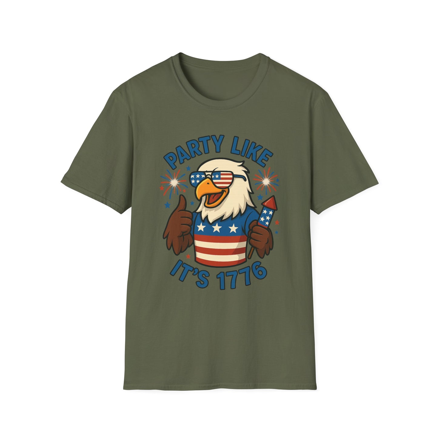 Patriotic 4th of July Party T-Shirt - 'Party Like It's 1776'