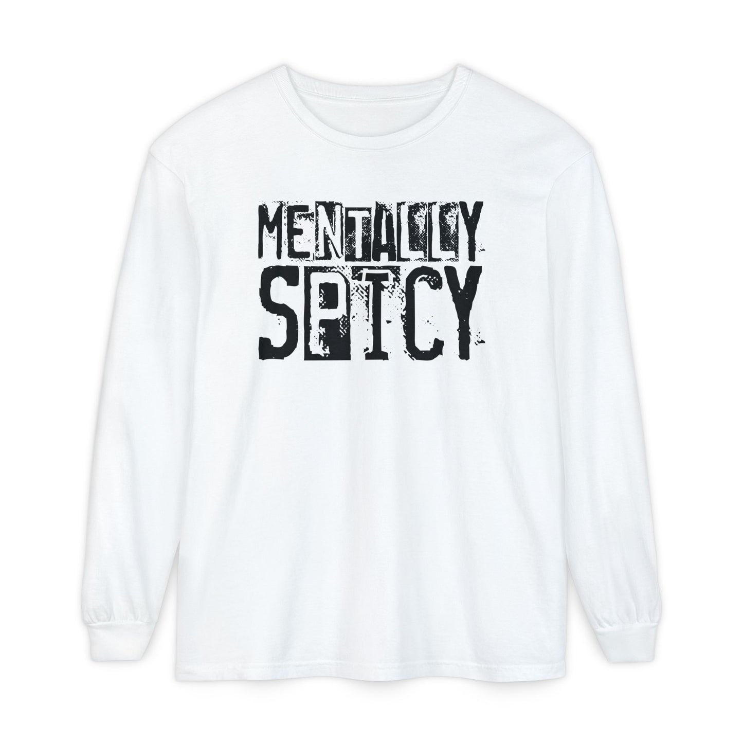 Mentally Spicy - Long Sleeve Tee - Fun Graphic Shirt for Casual Wear, Gift for Friends, Quirky Apparel for Everyday Comfort, [...]