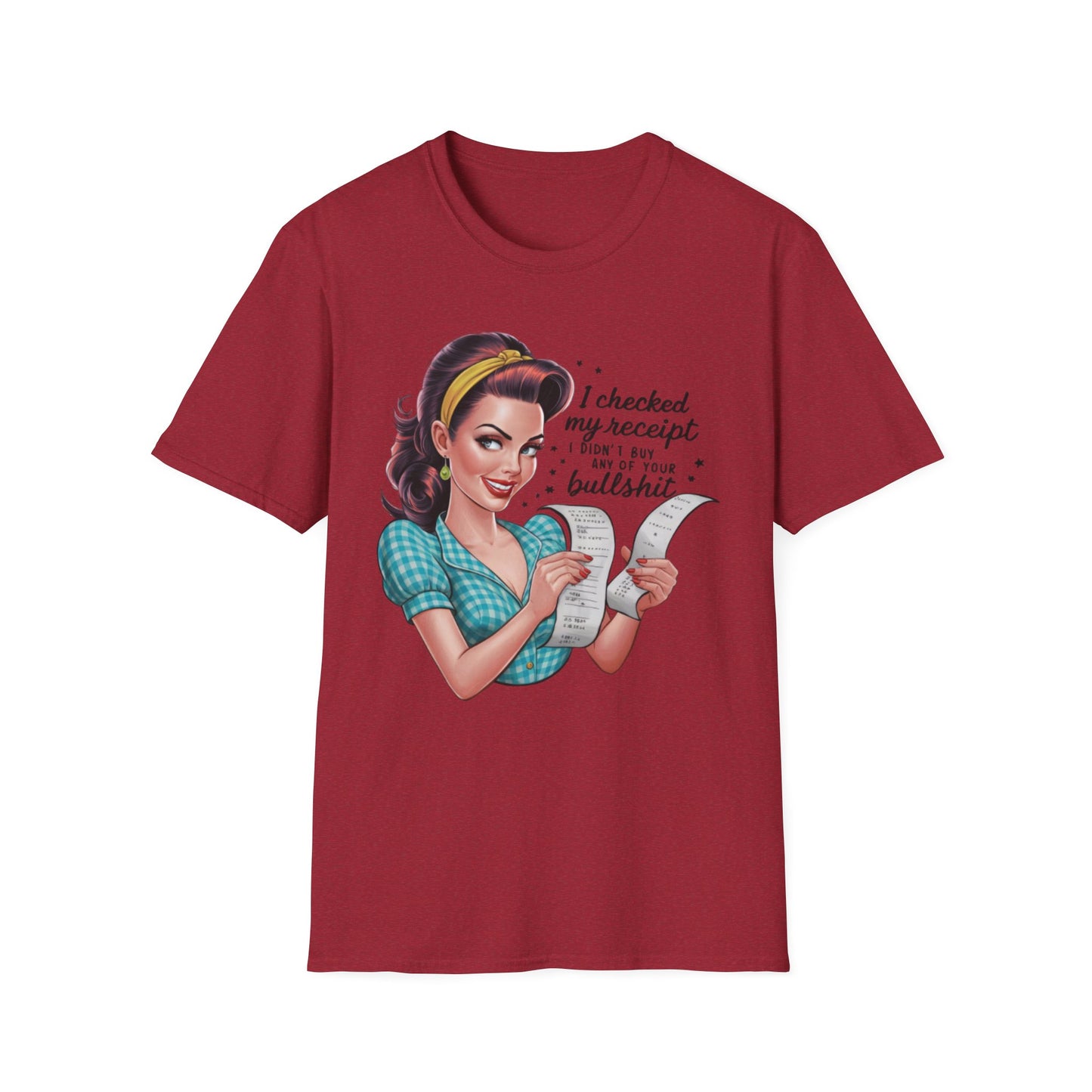 Funny Receipt T-Shirt - 'I Checked My Receipt' Graphic Tee for Casual Wear