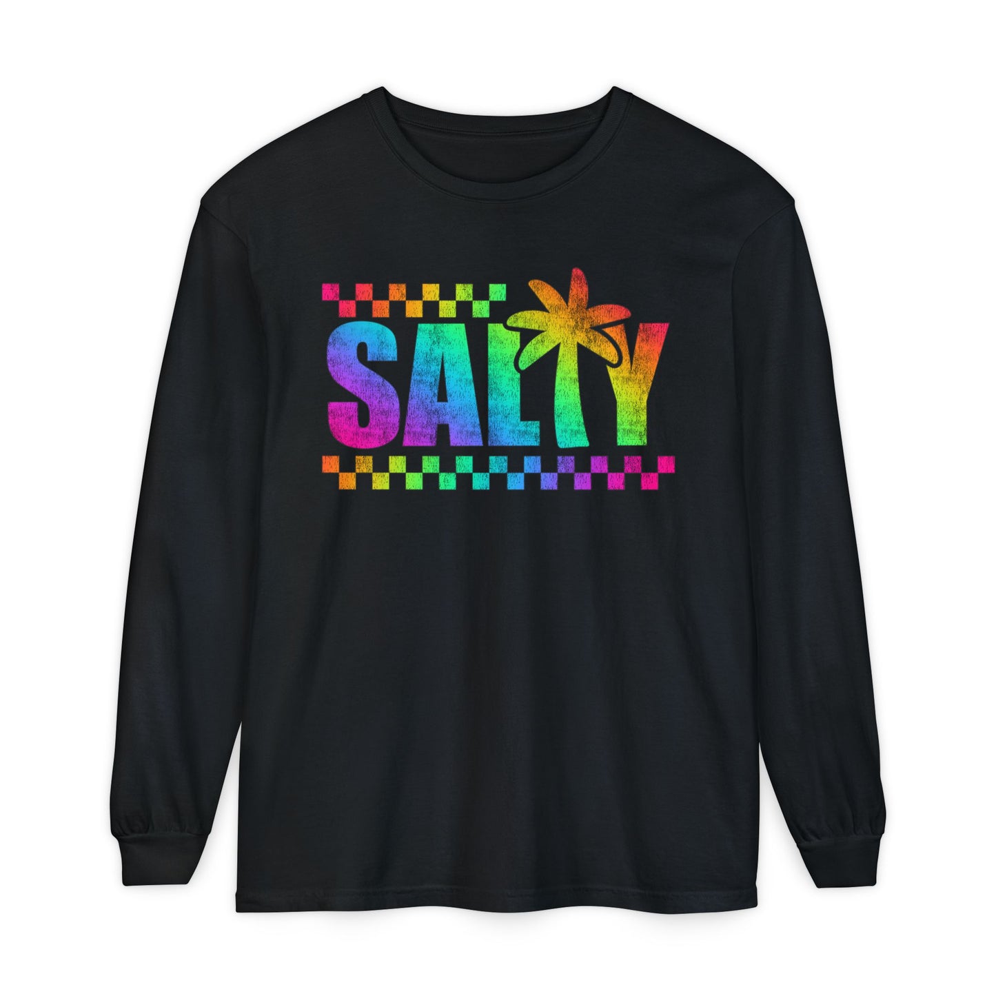 Colorful Long Sleeve T-Shirt | Summer Vibes, Beachwear, Unisex Fashion, Gift for Her/Him, Casual Wear