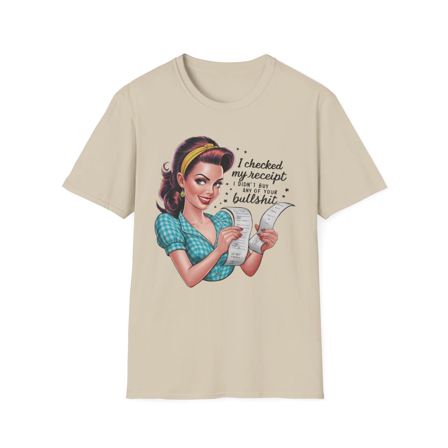 Funny Receipt T-Shirt - 'I Checked My Receipt' Graphic Tee for Casual Wear