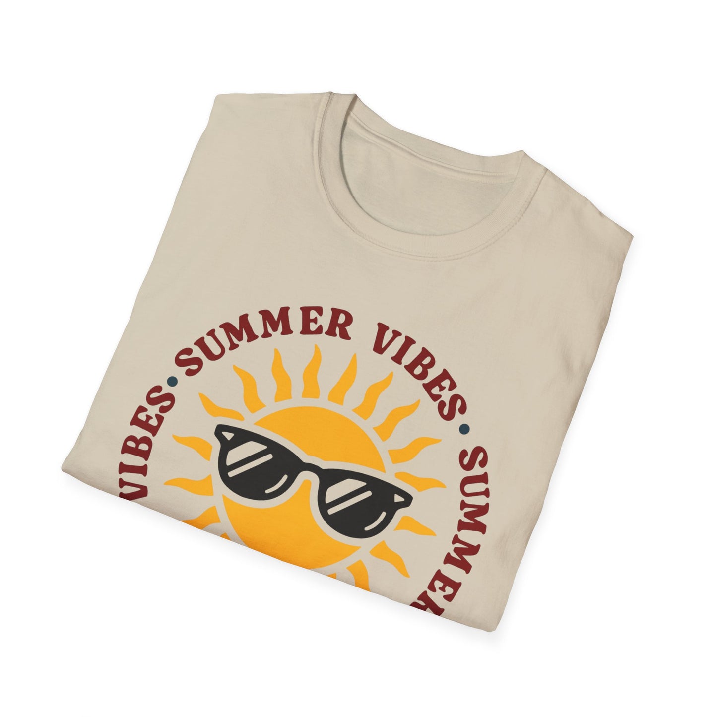 Summer Vibes – Bright Yellow Sun Tee