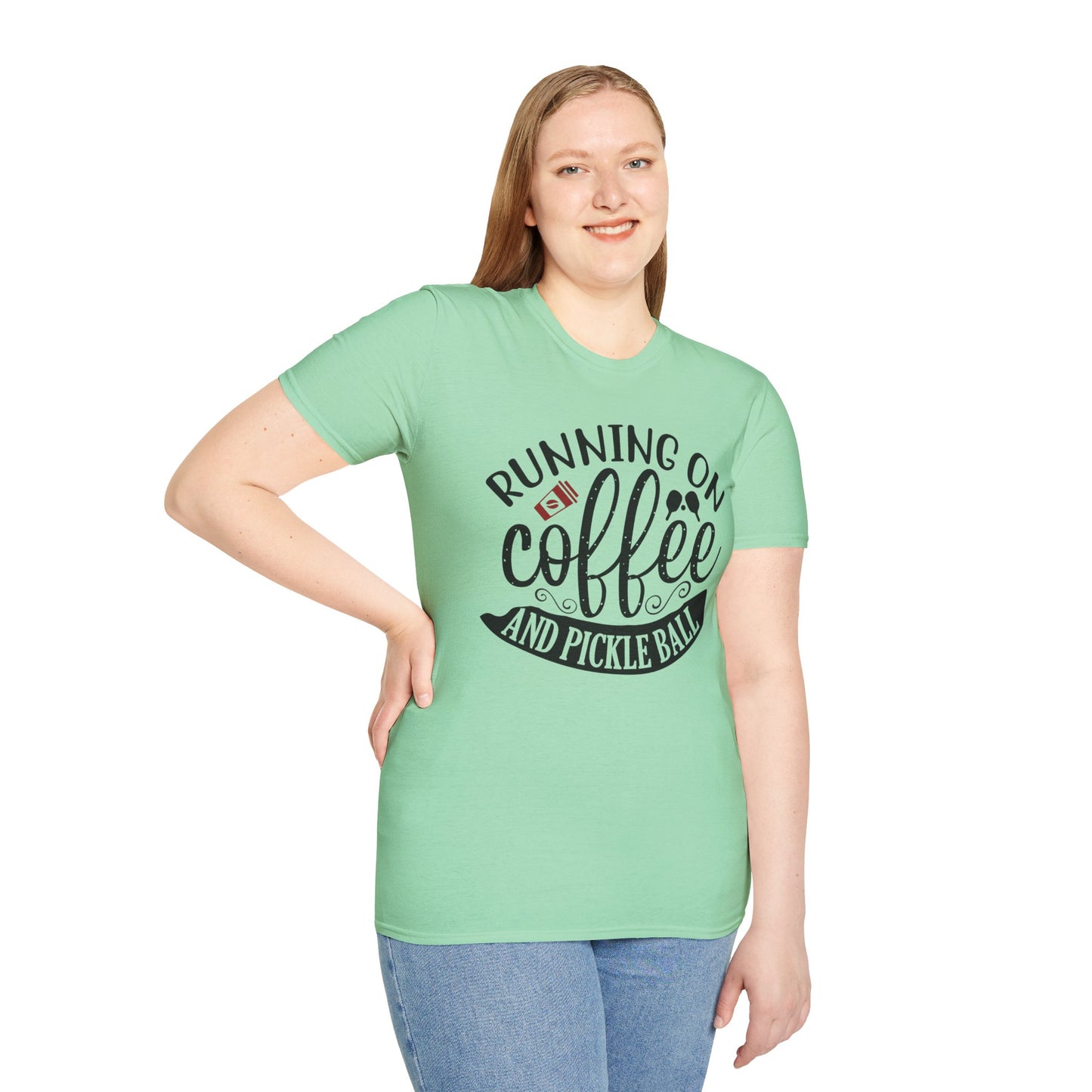 Coffee & Pickleball T-Shirt | Fun Gift for Coffee Lovers, Sports Enthusiasts, Tee for Active Lifestyles, Casual Wear, Everyday Style