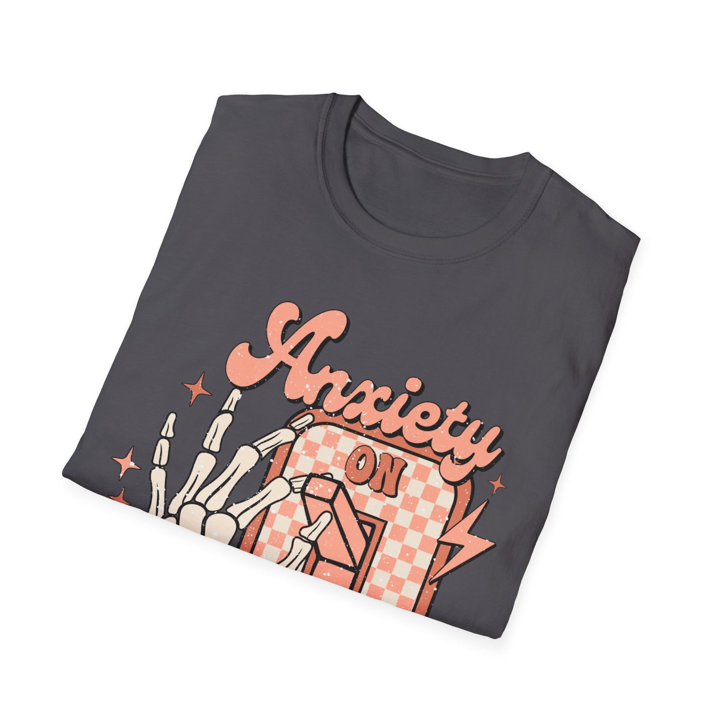 Anxiety On/Off Unisex Softstyle T-Shirt - Trendy Graphic Tee