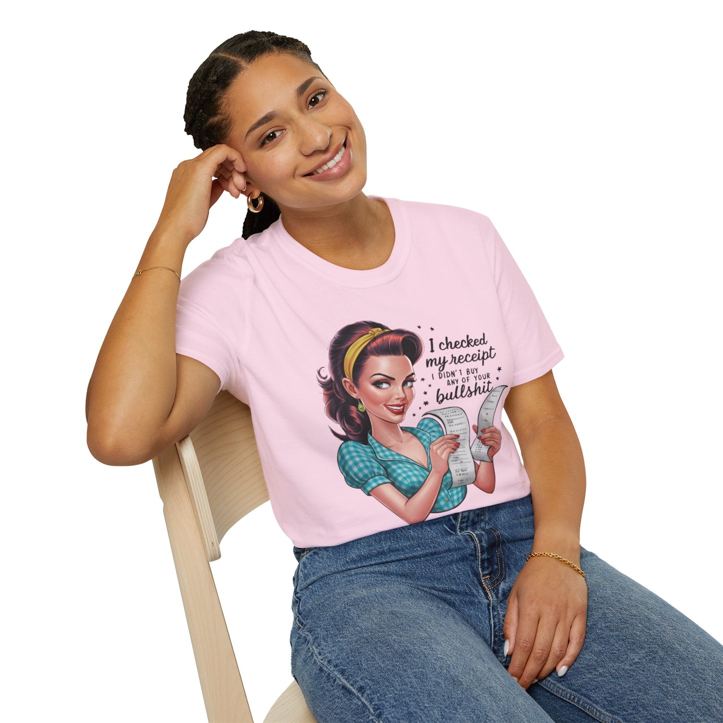 Funny Receipt T-Shirt - 'I Checked My Receipt' Graphic Tee for Casual Wear