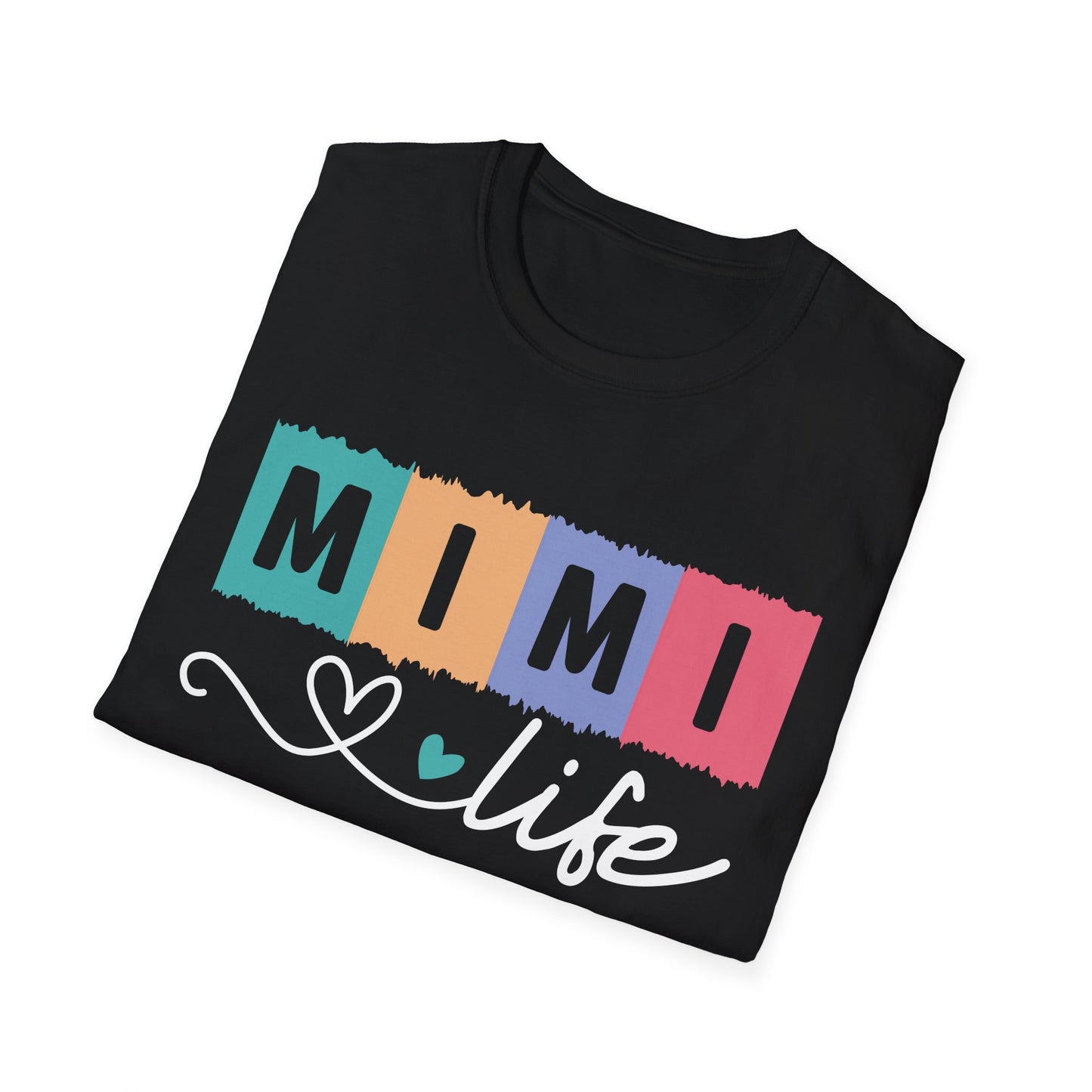 Colorful 'MIMI' Unisex Softstyle T-Shirt | Fun Gift for Mother's Day, Birthday, Casual Wear, Unique Family Tee, Comfortable Everyday Shirt