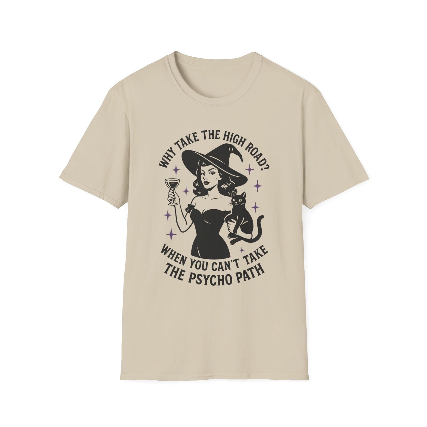 Witty Halloween T-Shirt, Funny Witch Shirt, Unisex Graphic Tee, Spooky Cat Top, Halloween Costume, Gift for Friends