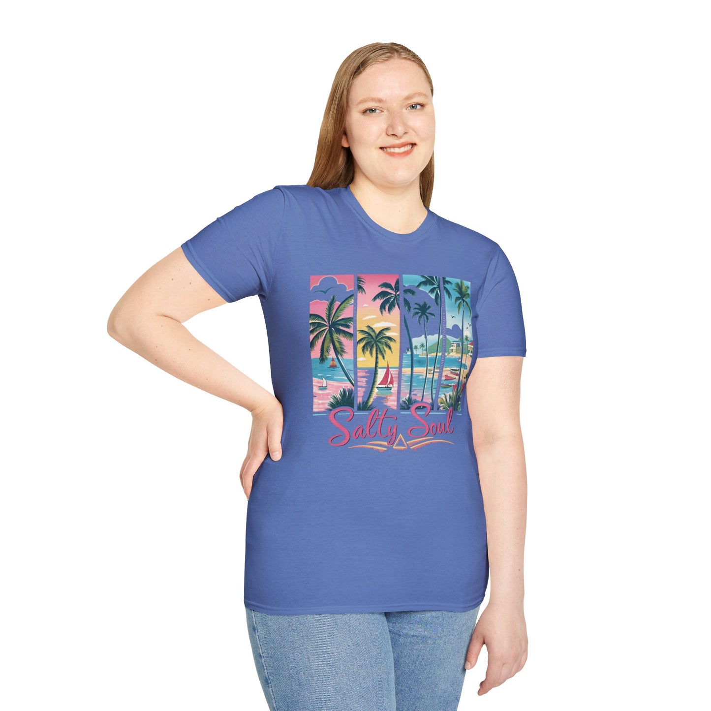 Salty Soul Tropical Vibe Tee for Beach Lovers