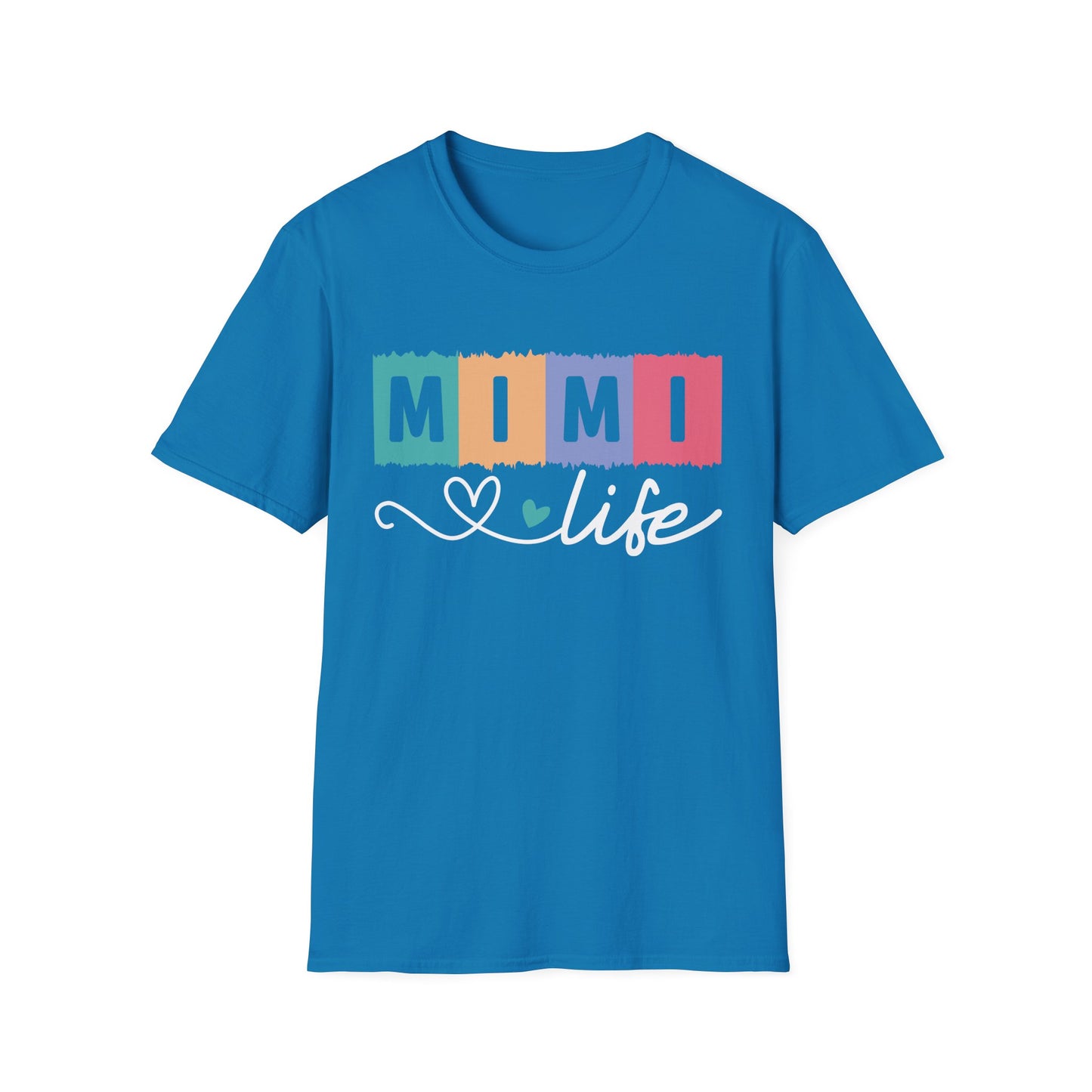 Colorful 'MIMI' Unisex Softstyle T-Shirt | Fun Gift for Mother's Day, Birthday, Casual Wear, Unique Family Tee, Comfortable Everyday Shirt