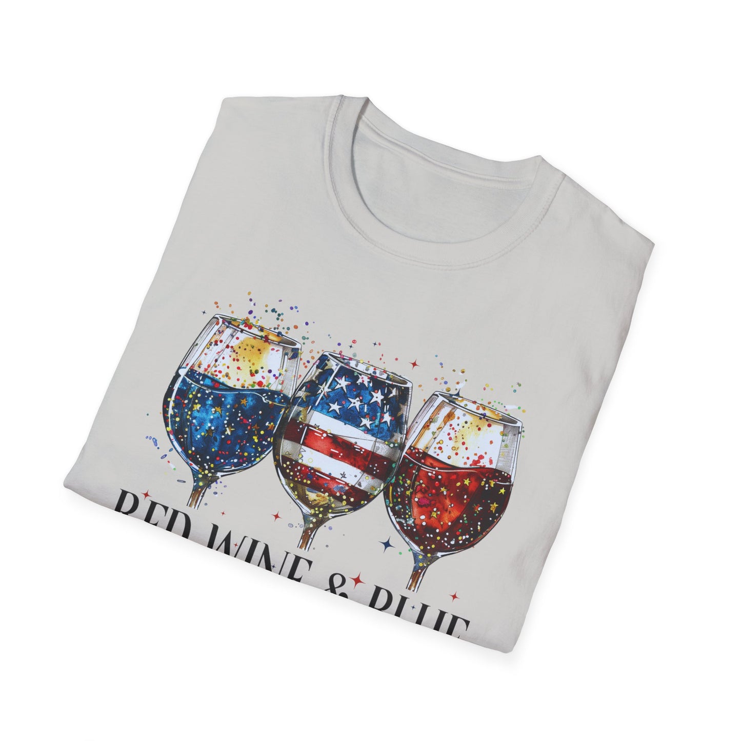 Patriotic Red Wine & Blue - T-Shirt